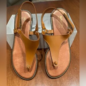Coach Tan Leather Women's Sandals